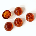 Glass Medium Dome Lampwork Cabochon - Oval 12x10MM FLAWED TOPAZ