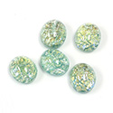 Glass Medium Dome Lampwork Cabochon - Oval 12x10MM MINT OPAL (022012)