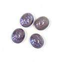 Glass Medium Dome Lampwork Cabochon - Oval 12x10MM TANZANITE OPAL (04792)