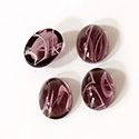 Glass Medium Dome Lampwork Cabochon - Oval 14x10MM FLAWED AMETHYST