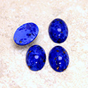 Glass Medium Dome Lampwork Cabochon - Oval 14x10MM LAPIS LAZULI (00392)