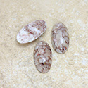 Glass Medium Dome Lampwork Cabochon - Oval 18x9MM EARTH MATRIX (00647)
