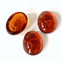 Glass Medium Dome Lampwork Cabochon - Oval 18x13MM FLAWED TOPAZ