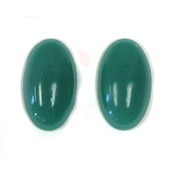 Glass Medium Dome Lampwork Cabochon - Oval 24x14MM CHRYSOPHRASE