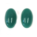 Glass Medium Dome Lampwork Cabochon - Oval 24x14MM CHRYSOPHRASE