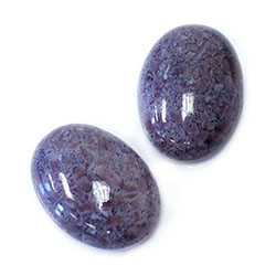 Czech Preciosa Glass Medium Dome Lampwork Cabochon - Oval 25x18MM PURPLE MATRIX (04443)