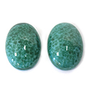 Glass Medium Dome Lampwork Cabochon - Oval 25x18MM MOTTLED JADE (03991)