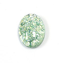 Glass Medium Dome Lampwork Cabochon - Oval 25x18MM MINT OPAL (02201)