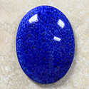 Glass Medium Dome Lampwork Cabochon - Oval 40x30MM LAPIS LAZULI (00392)