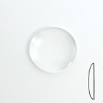 Plastic Low Dome Cabochon - Round 25MM CRYSTAL