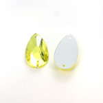 Plastic Flat Back 2-Hole Foiled Sew-On Stone - Pear 22x11MM JONQUIL