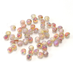 LIMITED STOCK: Glass Point Back Buff Top Stone Opaque Doublet - Round 18SS FIRE OPAL