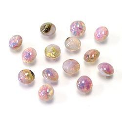 LIMITED STOCK: Glass Point Back Buff Top Stone Opaque Doublet - Round 30SS FIRE OPAL