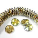 Preciosa Czech Pressed Glass Bead - Ripple 12MM CALIFORNIA SUNSHINE