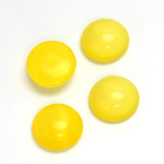 Glass Medium Dome Cabochon - Round 13MM MOONSTONE YELLOW