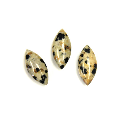 Gemstone Cabochon - Navette 15x7MM DALMATION