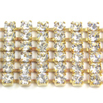 Preciosa Rhinestone Chain - 6 Row PP18 CRYSTAL-RAW