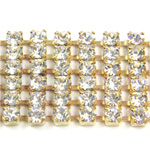 Preciosa Rhinestone Chain - 6 Row PP18 CRYSTAL-RAW