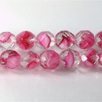 Czech Glass Fire Polish Bead - Round 10MM PORPHYR ROSE