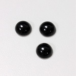 Plastic Flat Back Opaque Cabochon - Round 10MM JET