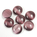 Fiber-Optic Cabochon - Round 11MM CAT'S EYE PURPLE