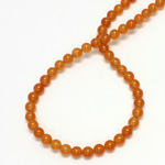 Gemstone Bead - Smooth Round 05MM Dyed QUARTZ Col. 20 LT CORNELIAN