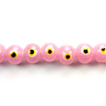 Glass Lampwork Bead - Eye Round 10MM PINK