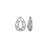 Swarovski Crystal Point Back Fancy Stone - Pear 18x13MM CHALK WHITE
