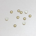 Glass Medium Dome Cabochon Pearl Spray Finish - Round 04MM LT OLIVE