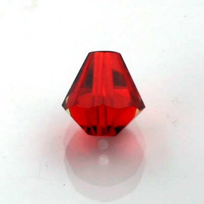 Chinese Cut Crystal Bead - Cone 10x9MM LT SIAM RUBY