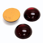 Glass Medium Dome Foiled Cabochon - Round 18MM GARNET