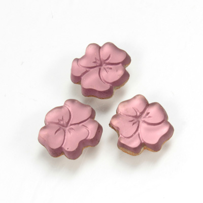 Glass Flat Back Foiled Mirror - Pansy 10MM MATTE AMETHYST