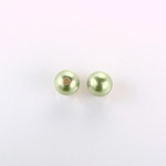 Czech Glass Pearl 1-Hole Ball - 06MM LT OLIVE 70457