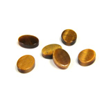 Gemstone Flat Back Flat Top Straight Side Stone - Oval 08x6MM TIGEREYE