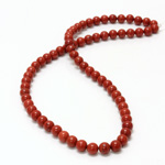 Gemstone Bead - Smooth Round 06MM RED JASPER