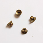 Brass Machine Made Bead Cap Fancy 03MM RAW BRASS