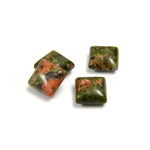 Gemstone Cabochon - Square 08x8MM EPIDOTE