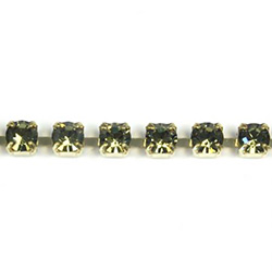 Preciosa MAXIMA Crystal Rhinestone Cup Chain - PP18 (SS8.5) KHAKI-RAW