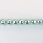 Czech Glass Pearl Bead - Round Faceted Golf 6MM LT BLUE 70462