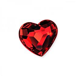 LIMITED STOCK: Preciosa Crystal Flat Back Fancy Stone - Heart 06MM LIGHT SIAM