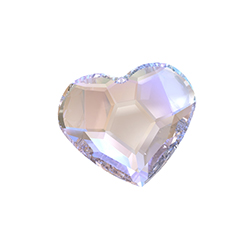 Preciosa Crystal Flat Back Fancy Stone - Heart 10MM CRYSTAL AB