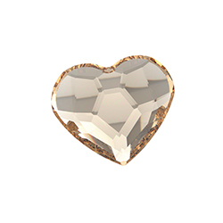 Preciosa Crystal Flat Back Fancy Stone - Heart 06MM CRYSTAL HONEY