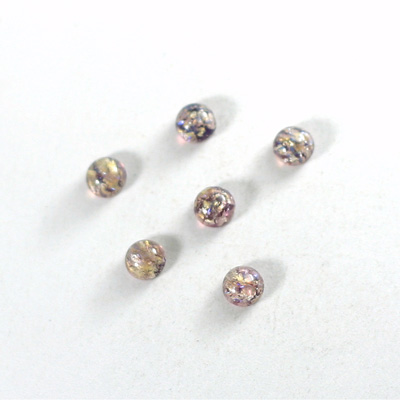 Glass Medium Dome Lampwork Cabochon - Round 04MM AMETHYST OPAL (02206)