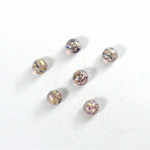 Glass Medium Dome Lampwork Cabochon - Round 04MM AMETHYST OPAL (02206)
