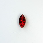 Glass Point Back Foiled Tin Table Cut (TTC) Stone - Navette 10x5MM RUBY