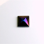 Glass Flat Back Rauten Rose Stone - Square 10x10MM IRIS RED Coated
