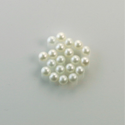 Czech Glass Pearl No-Hole Ball - 3MM WHITE 70401