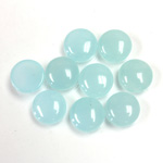 Gemstone Flat Back Cabochon - Round 09MM QUARTZ DYED #136 AMAZONITE