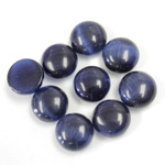 Fiber-Optic Cabochon - Round 09MM CAT'S EYE BLUE