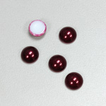 Glass Medium Dome Cabochon Pearl Spray Finish - Round 09MM AMETHYST